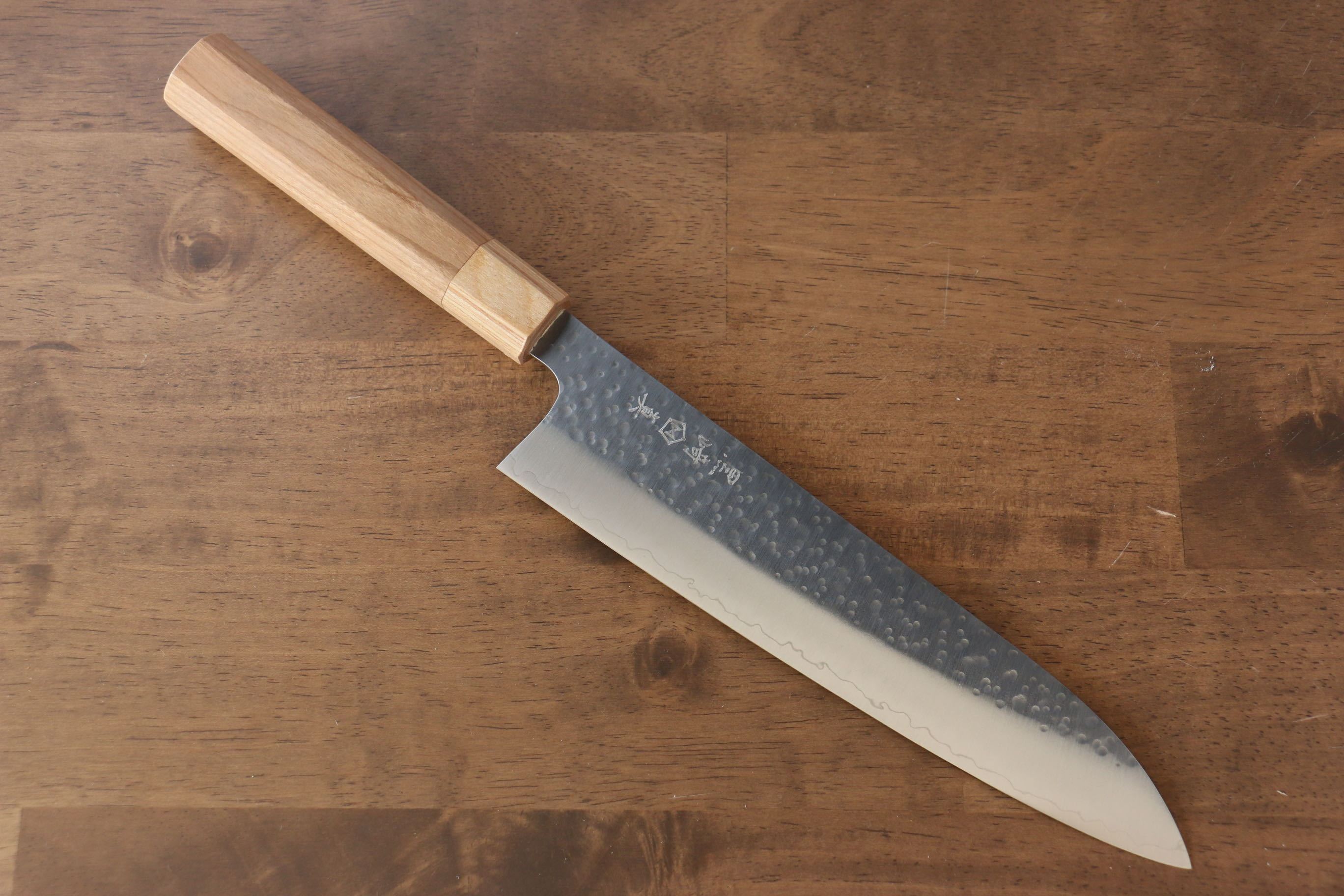 Makoto Kurosaki SG2 Hammered(Maru) Gyuto 210mm Cherry Wood Handle - Seisuke Knife