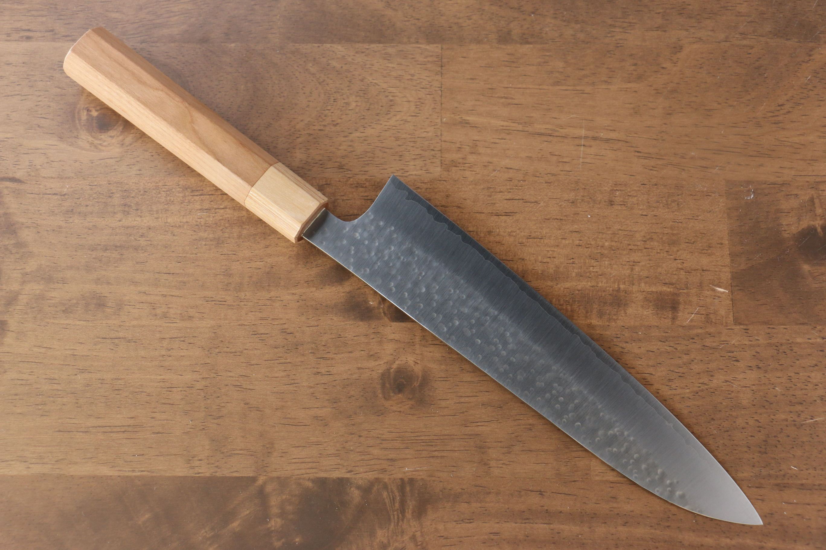 Makoto Kurosaki SG2 Hammered(Maru) Gyuto 210mm Cherry Wood Handle - Seisuke Knife