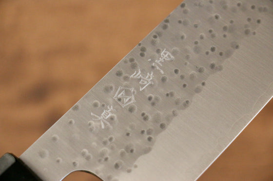 Makoto Kurosaki SG2 Hammered (Maru) Santoku 165mm with Washi & Gold Copper Wood Handle - Seisuke Knife