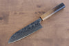 Anryu VG10 Migaki Finished Damascus Santoku  165mm Oak Handle - Seisuke Knife