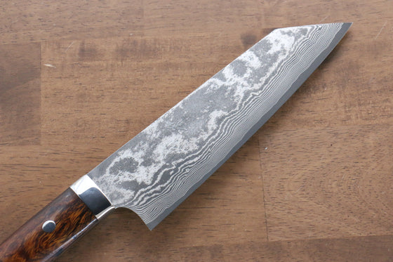 Takeshi Saji VG10 Black Damascus Bunka 180mm Ironwood Handle - Seisuke Knife
