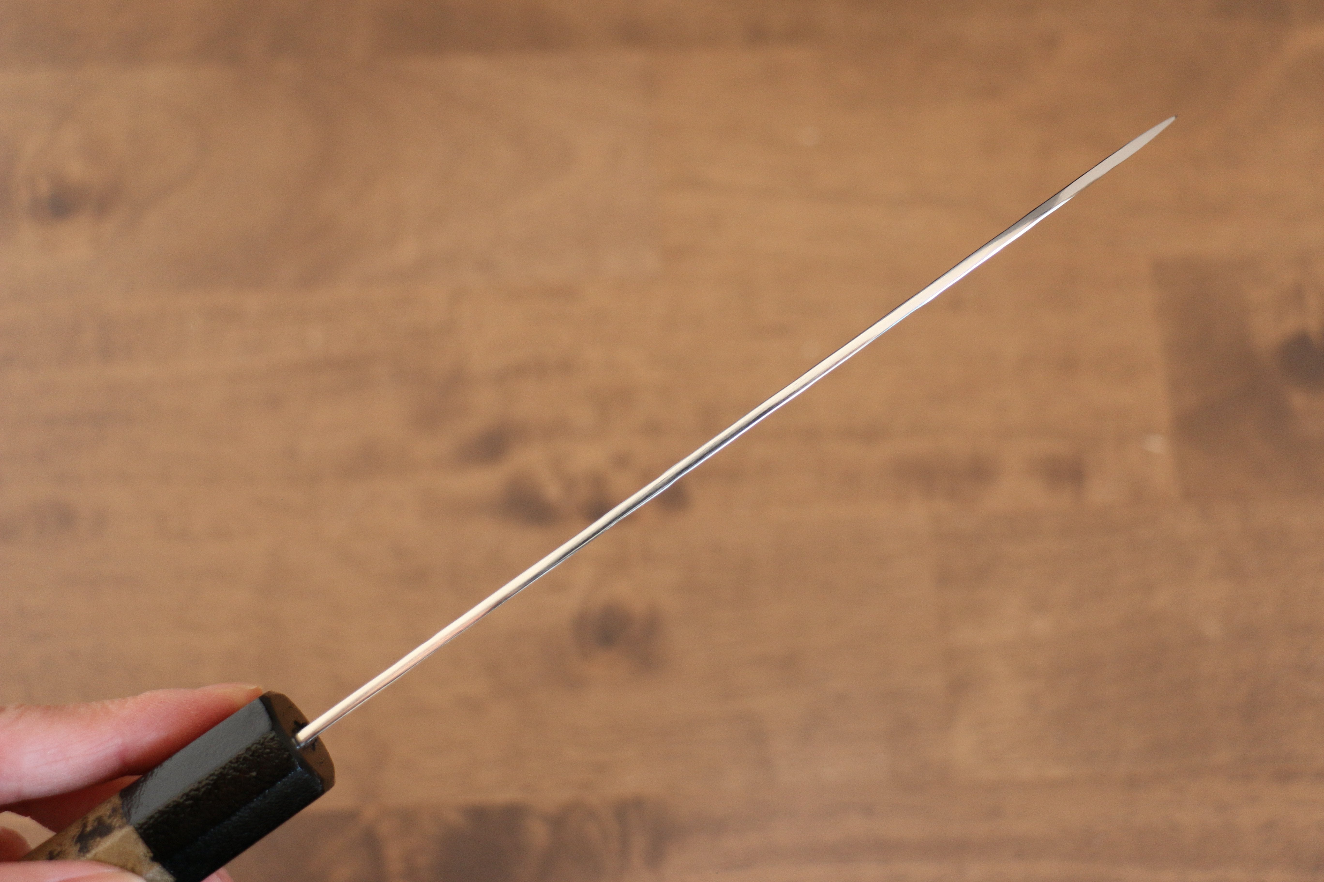 Makoto Kurosaki SG2 Maru Hammered Santoku 165mm with Washi & Gold Copper Wood Handle - Seisuke Knife