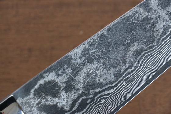 Takeshi Saji VG10 Black Damascus Bunka 180mm Ironwood Handle - Seisuke Knife