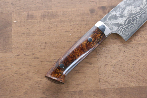 Takeshi Saji VG10 Black Damascus Bunka 180mm Ironwood Handle - Seisuke Knife