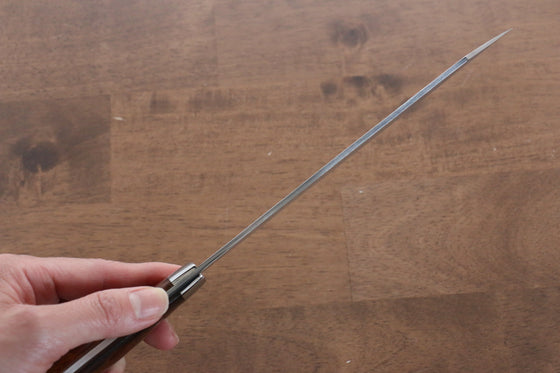 Takeshi Saji VG10 Black Damascus Bunka 180mm Ironwood Handle - Seisuke Knife