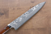 Takeshi Saji VG10 Black Damascus Gyuto 240mm Ironwood Handle - Seisuke Knife - Slide 3