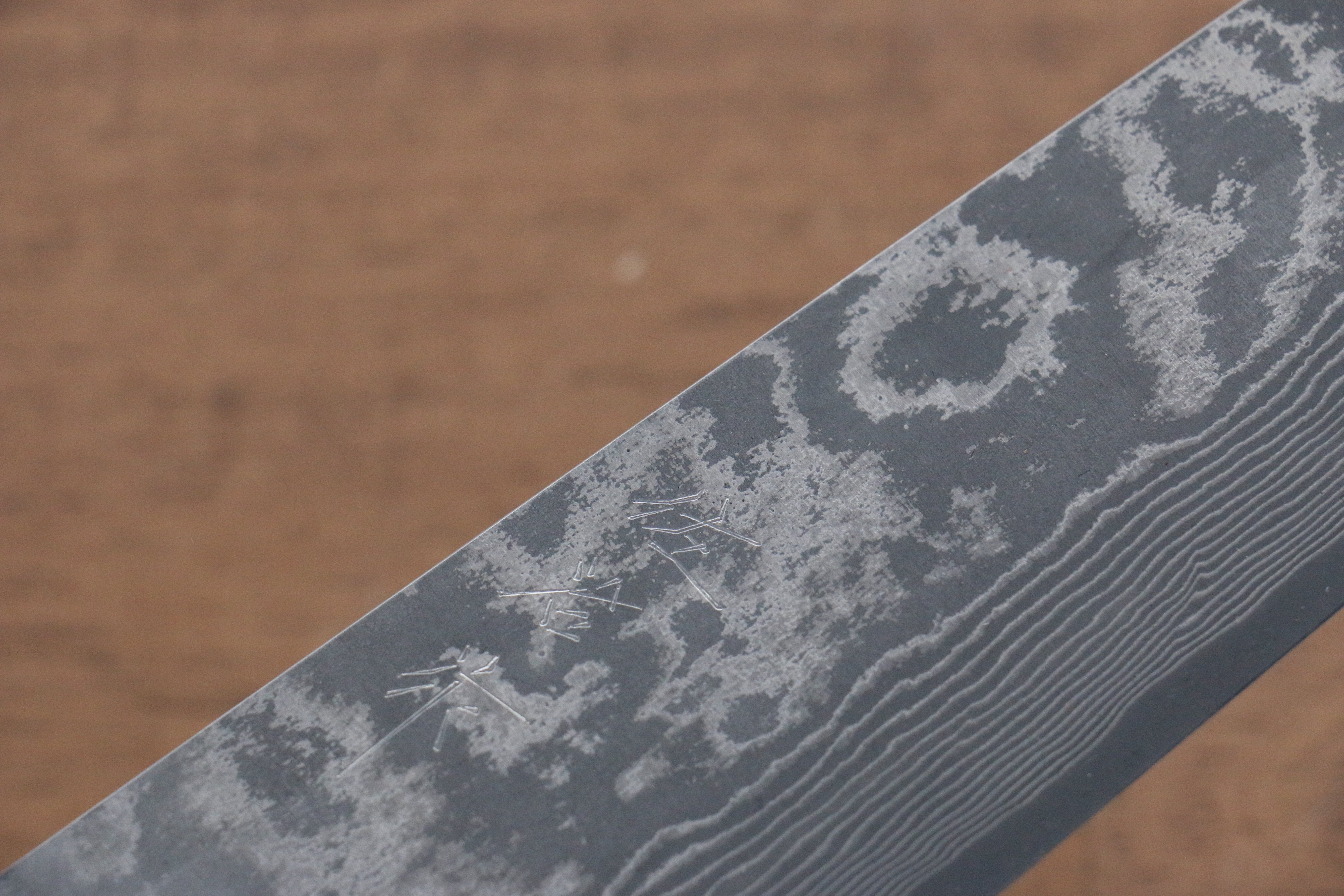 Takeshi Saji VG10 Black Damascus Gyuto 240mm Ironwood Handle - Seisuke Knife