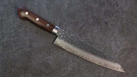 Seisuke Swedish Steel-stn Hammered Gyuto 180mm Mahogany Handle - Seisuke Knife