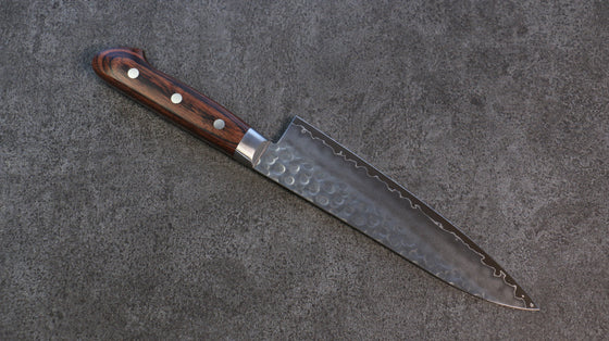 Seisuke Swedish Steel-stn Hammered Gyuto 180mm Mahogany Handle - Seisuke Knife