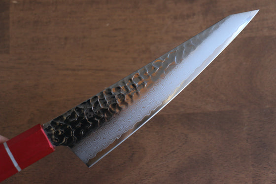 Sakai Takayuki VG10 33 Layer Damascus Sabaki 180mm Live oak Lacquered (Kouseki) Handle - Seisuke Knife