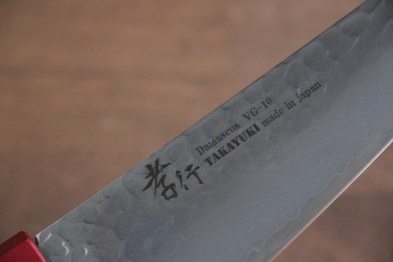 Sakai Takayuki VG10 33 Layer Damascus Sabaki 180mm Live oak Lacquered (Kouseki) Handle - Seisuke Knife