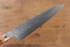 Takeshi Saji SG2 Hammered(Maru) Gyuto 210mm Chinese Quince Handle - Seisuke Knife - Slide 4