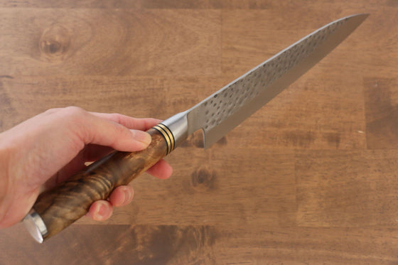 Takeshi Saji SG2 Hammered(Maru) Gyuto 210mm Chinese Quince Handle - Seisuke Knife