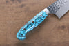 Yu Kurosaki Senko SG2 Hammered Santoku 170mm Turquoise Handle - Seisuke Knife - Slide 6