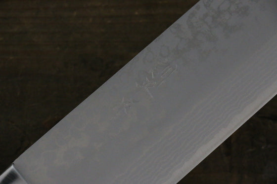 Kunihira Sairyu VG10 Damascus Nakiri 165mm Pakka wood Handle - Seisuke Knife