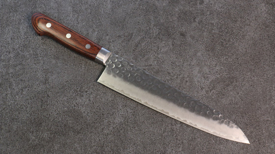 Seisuke Swedish Steel-stn Hammered Gyuto 210mm Mahogany Handle - Seisuke Knife