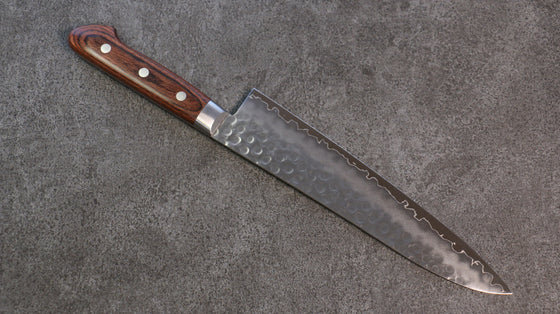Seisuke Swedish Steel-stn Hammered Gyuto 210mm Mahogany Handle - Seisuke Knife