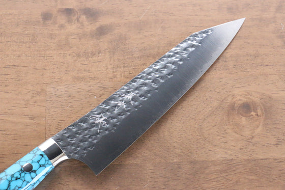 Yu Kurosaki Senko SG2 Hammered Gyuto 180mm Turquoise Handle - Seisuke Knife