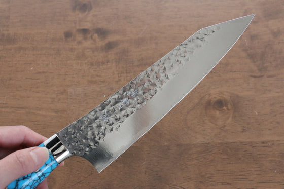 Yu Kurosaki Senko SG2 Hammered Gyuto 180mm Turquoise Handle - Seisuke Knife