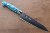 Yu Kurosaki Senko SG2 Hammered Petty-Utility 150mm Turquoise Handle - Seisuke Knife - Slide 1