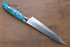 Yu Kurosaki Senko SG2 Hammered Petty-Utility 150mm Turquoise Handle - Seisuke Knife - Slide 2