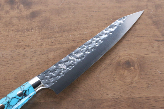 Yu Kurosaki Senko SG2 Hammered Petty-Utility 150mm Turquoise Handle - Seisuke Knife