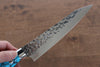 Yu Kurosaki Senko SG2 Hammered Petty-Utility 150mm Turquoise Handle - Seisuke Knife - Slide 4