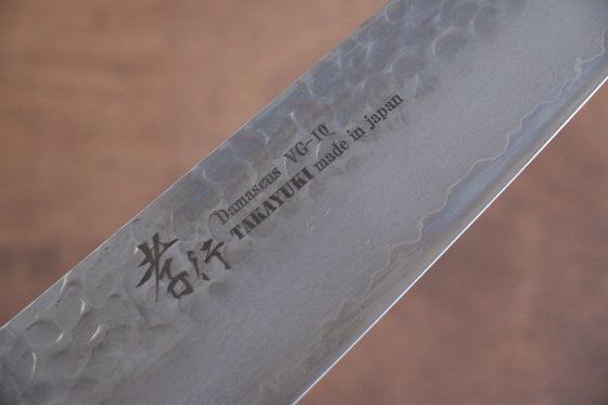 Sakai Takayuki VG10 33 Layer Damascus Gyuto 210mm Live oak Lacquered (Kouseki) Handle - Seisuke Knife