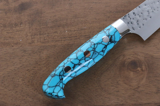 Yu Kurosaki Senko SG2 Hammered Petty-Utility 150mm Turquoise Handle - Seisuke Knife