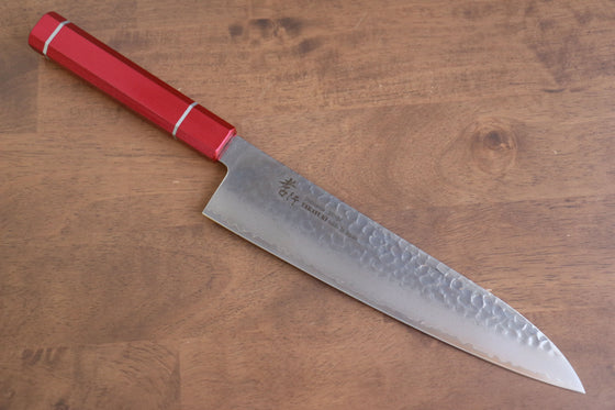 Sakai Takayuki VG10 33 Layer Damascus Gyuto 240mm Live oak Lacquered (Kouseki) Handle - Seisuke Knife