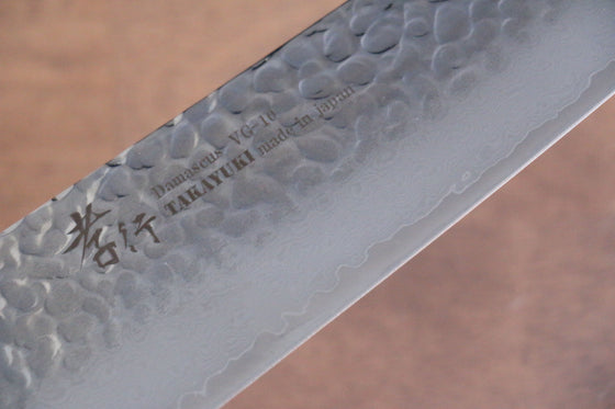 Sakai Takayuki VG10 33 Layer Damascus Gyuto 240mm Live oak Lacquered (Kouseki) Handle - Seisuke Knife