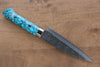 Takeshi Saji SRS13 Hammered Petty-Utility 130mm Blue Turquoise Handle - Seisuke Knife - Slide 2