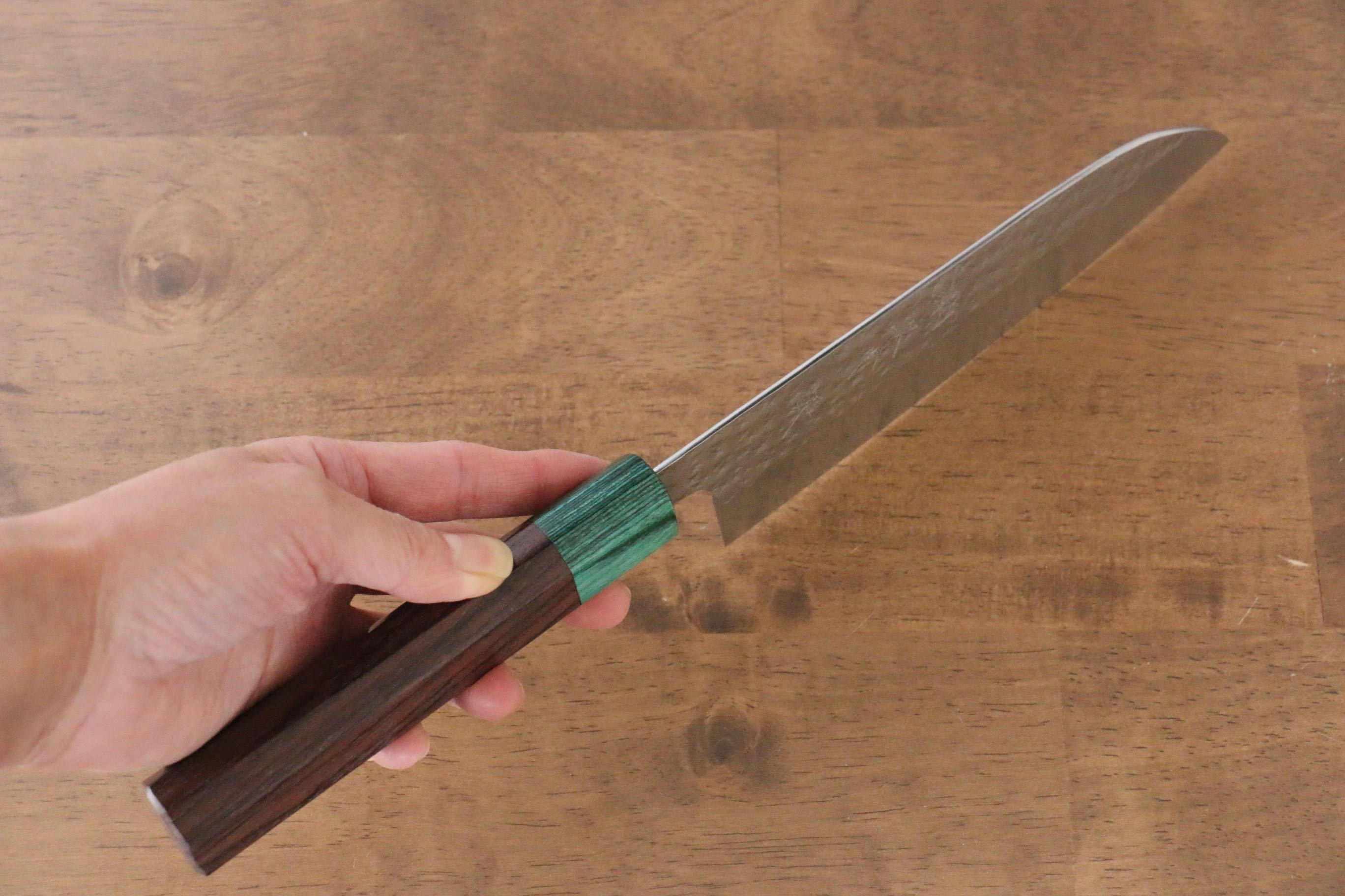 Yu Kurosaki Senko SG2 Hammered Santoku 165mm Shitan Handle - Seisuke Knife