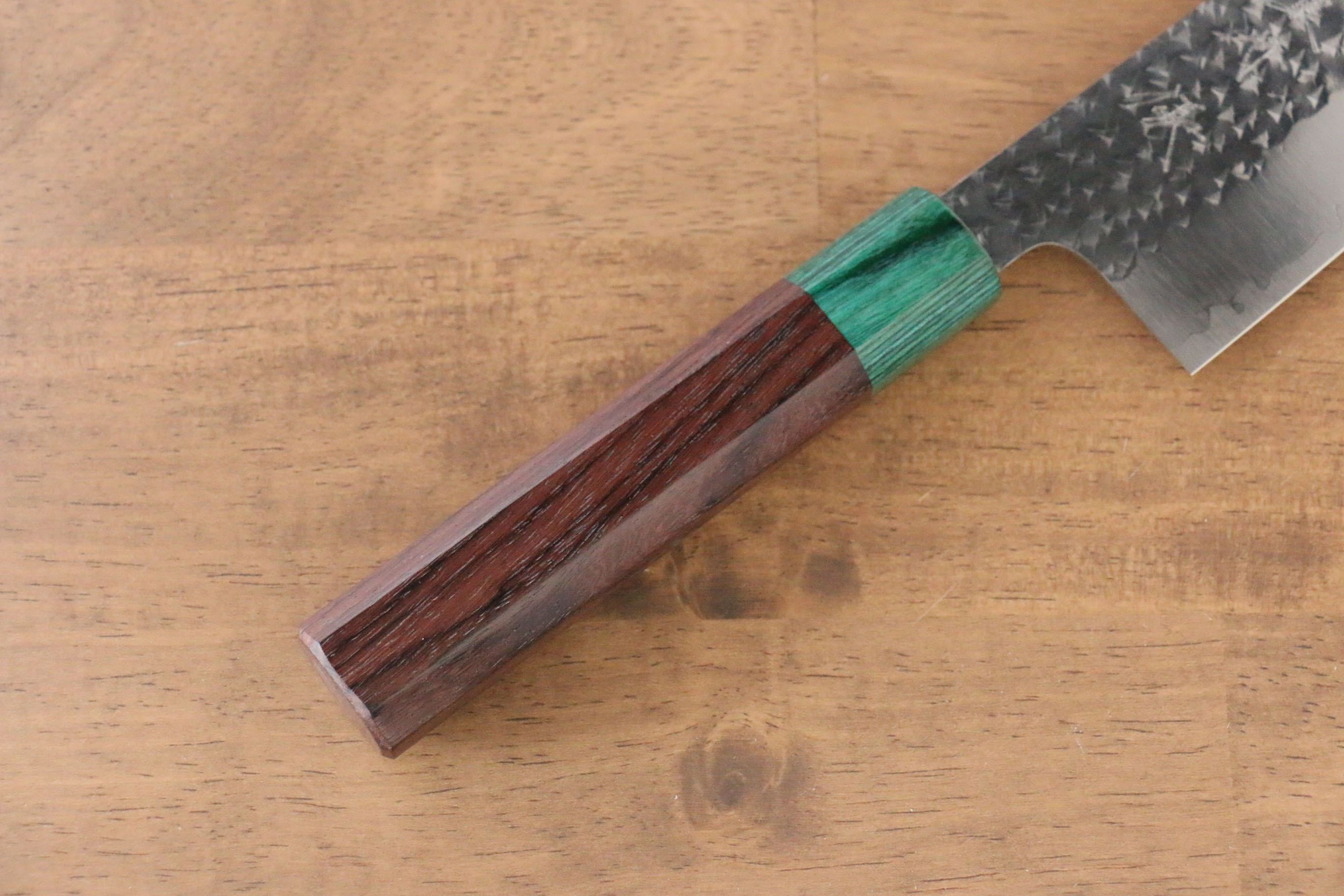 Yu Kurosaki Senko SG2 Hammered Santoku 165mm Shitan Handle - Seisuke Knife