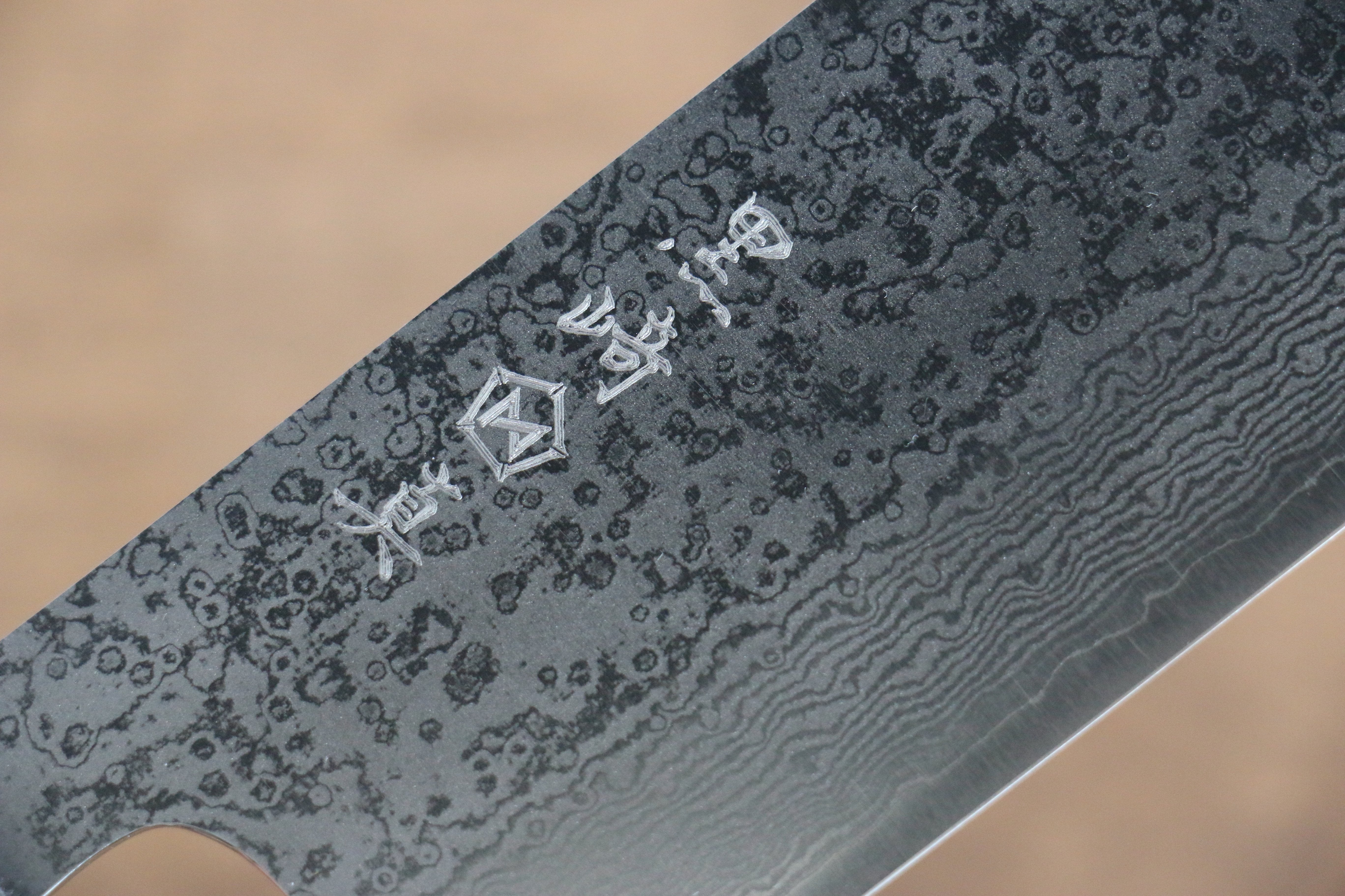 Makoto Kurosaki VG10 Damascus Nakiri 170mm with Ebony Wood Handle - Seisuke Knife