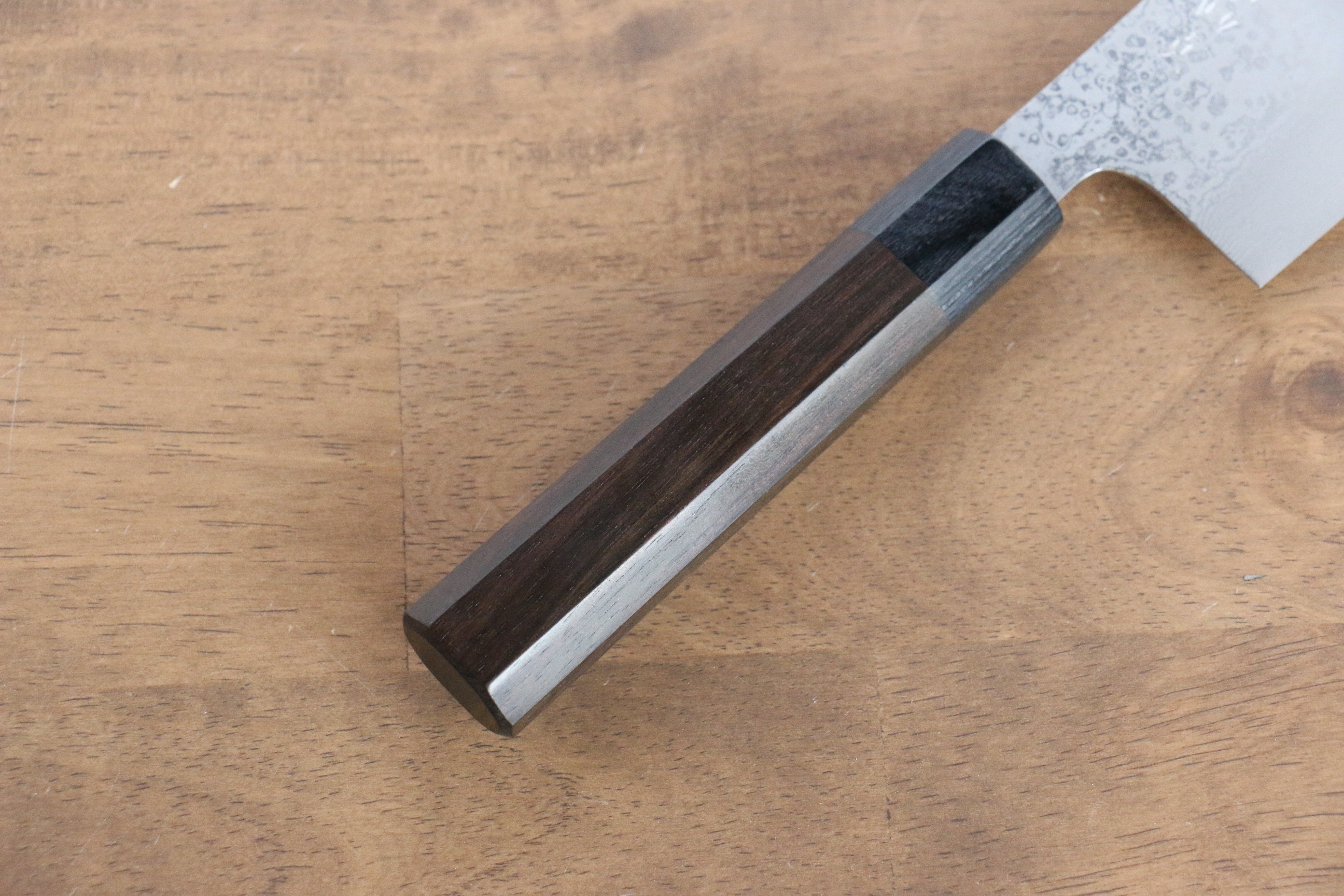 Makoto Kurosaki VG10 Damascus Nakiri 170mm with Ebony Wood Handle - Seisuke Knife