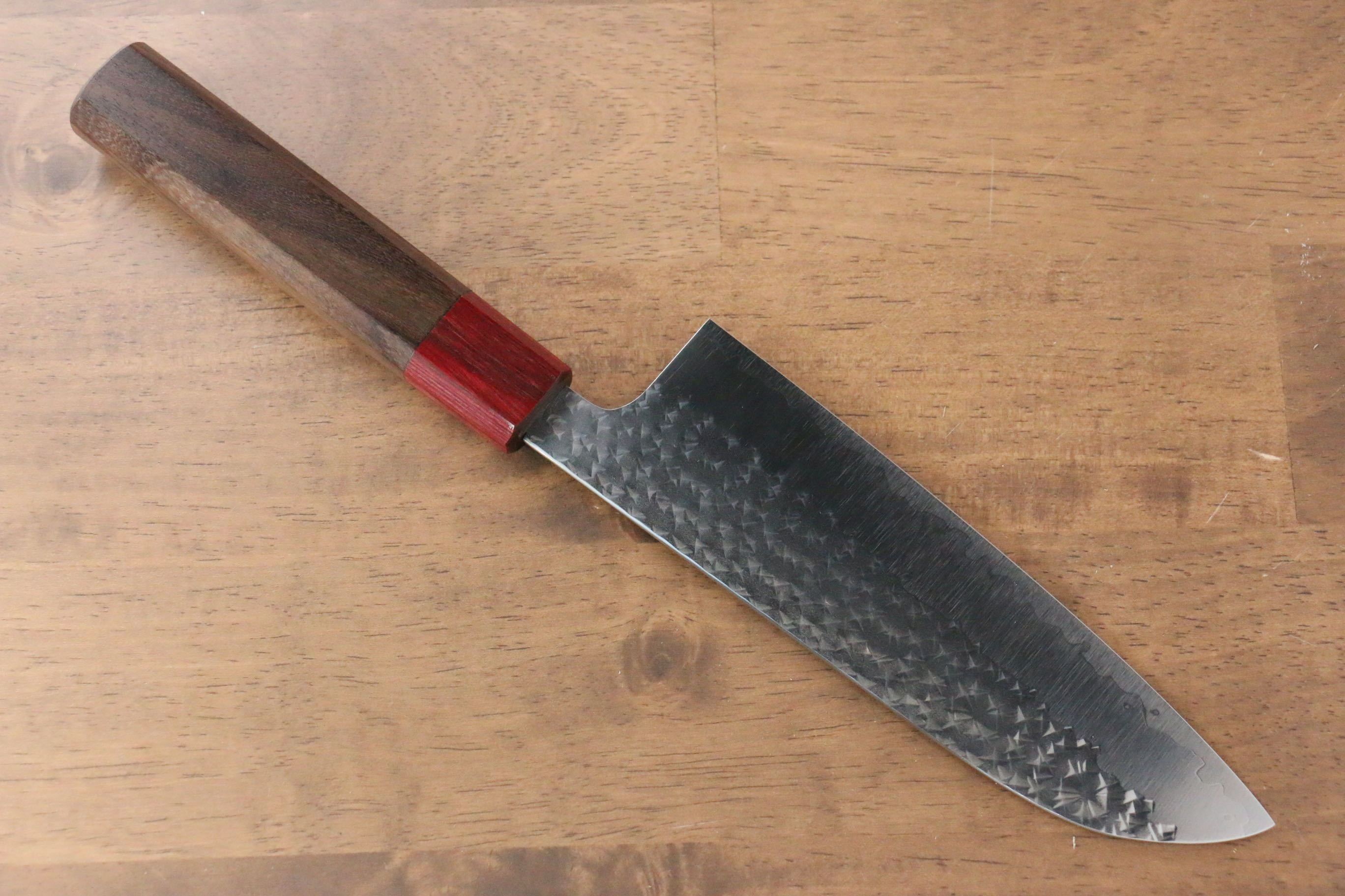 Yu Kurosaki Senko SG2 Hammered Santoku 165mm Shitan Handle - Seisuke Knife