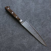 Seisuke VG10 33 Layer Damascus Petty-Utility 135mm Brown Pakka wood Handle - Seisuke Knife