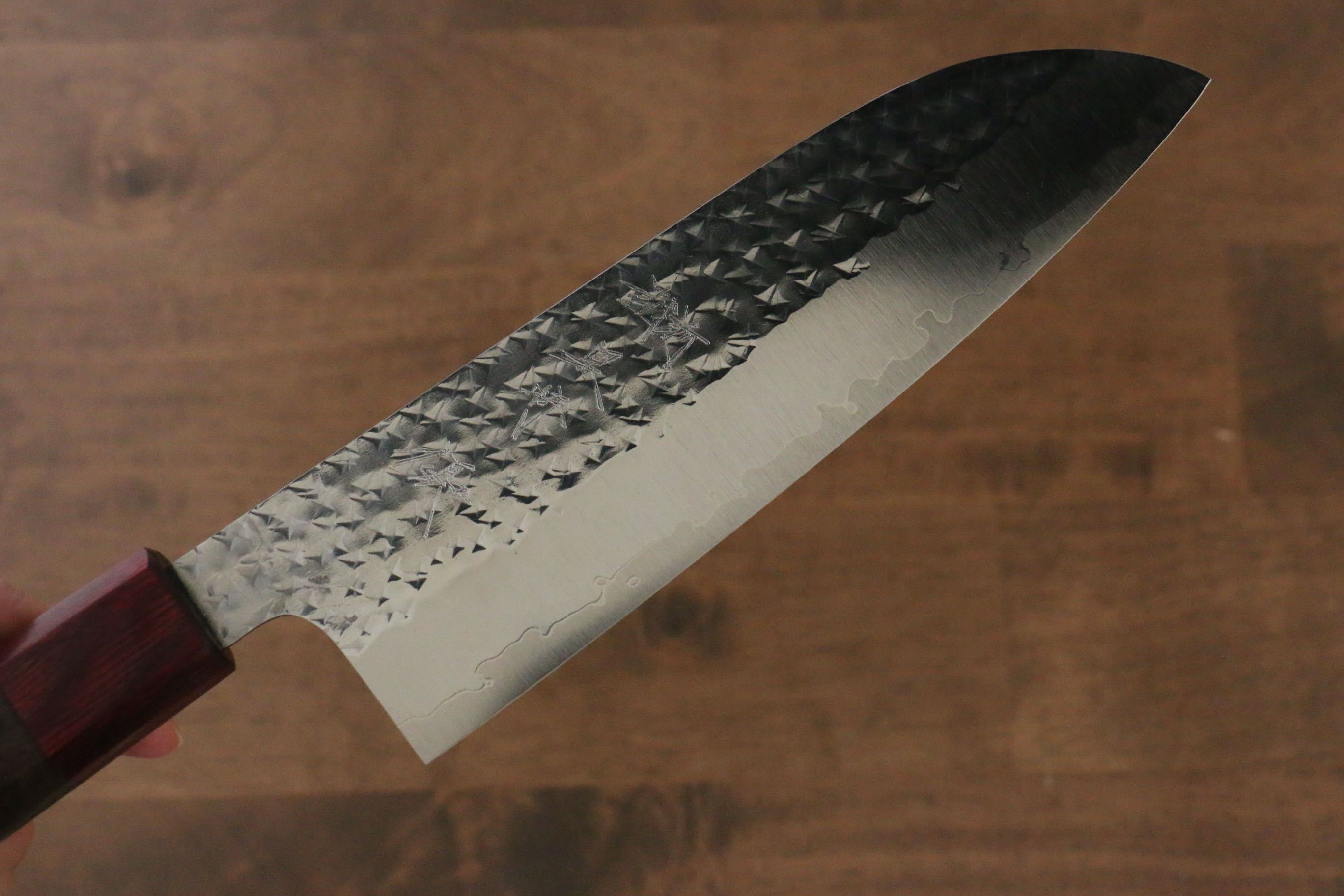 Yu Kurosaki Senko SG2 Hammered Santoku 165mm Shitan Handle - Seisuke Knife