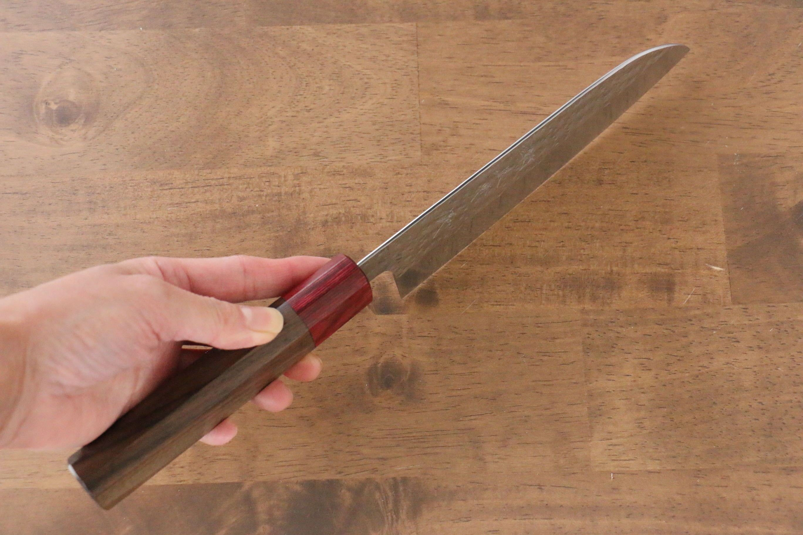 Yu Kurosaki Senko SG2 Hammered Santoku 165mm Shitan Handle - Seisuke Knife
