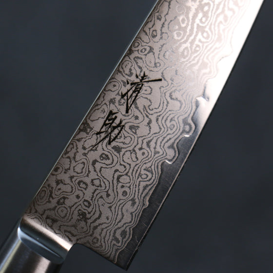 Seisuke VG10 33 Layer Damascus Petty-Utility 135mm Brown Pakka wood Handle - Seisuke Knife