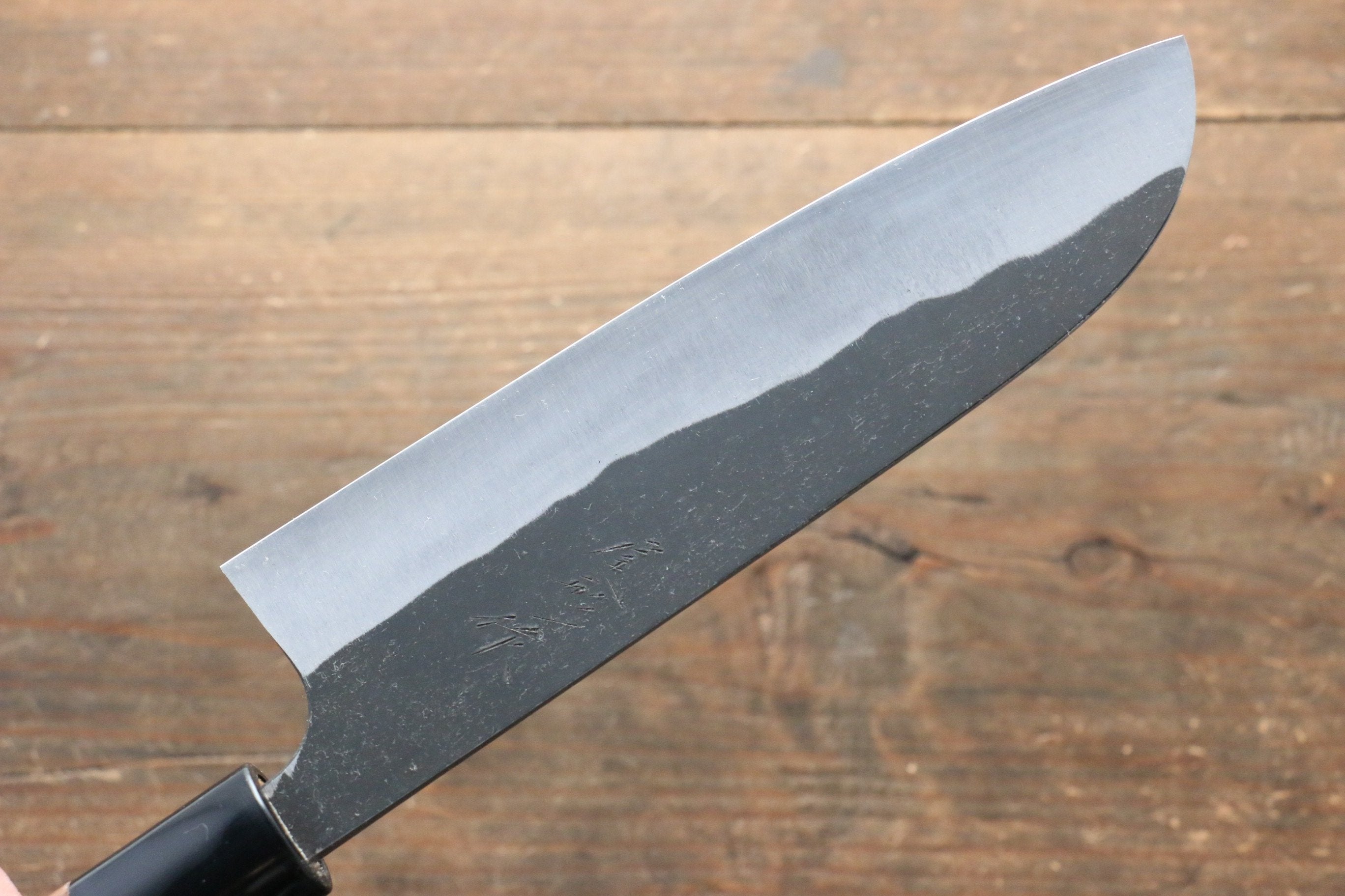 Shungo Ogata White Steel No.2 Black Finished Santoku 165mm Walnut Handle - Seisuke Knife