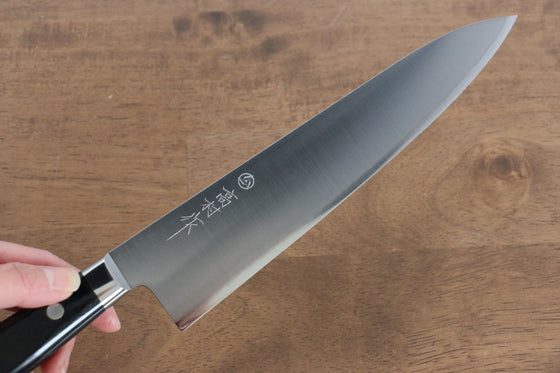 Takamura Knives VG10 Migaki Finished Gyuto 210mm with Black Pakkawood Handle - Seisuke Knife