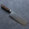 Seisuke VG10 33 Layer Damascus Nakiri 165mm Brown Pakka wood Handle - Seisuke Knife