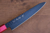 Sakai Takayuki Kurokage VG10 Hammered Teflon Coating Petty-Utility 150mm Live oak Lacquered (Kouseki) Handle - Seisuke Knife - Slide 4