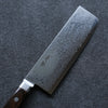 Seisuke VG10 33 Layer Damascus Nakiri 165mm Brown Pakka wood Handle - Seisuke Knife