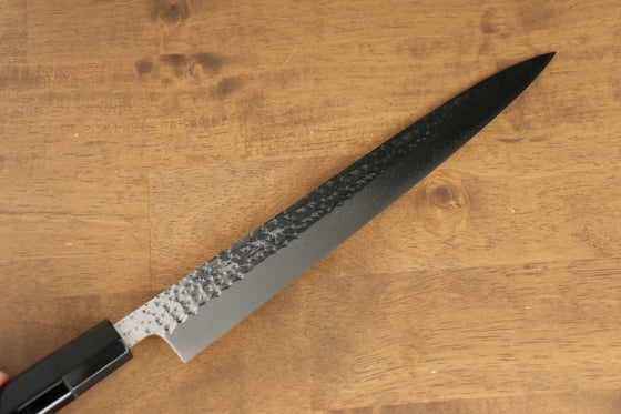 Yu Kurosaki Senko SG2 Hammered Mt Fuji Chinkin Sujihiki 270mm Lacquered Handle with Sheath - Seisuke Knife