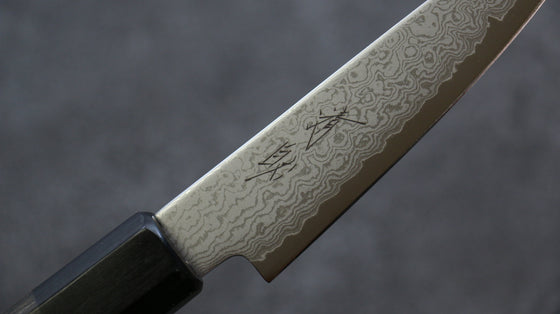 Seisuke VG10 Damascus Petty-Utility 120mm Gray Pakka wood Handle - Seisuke Knife