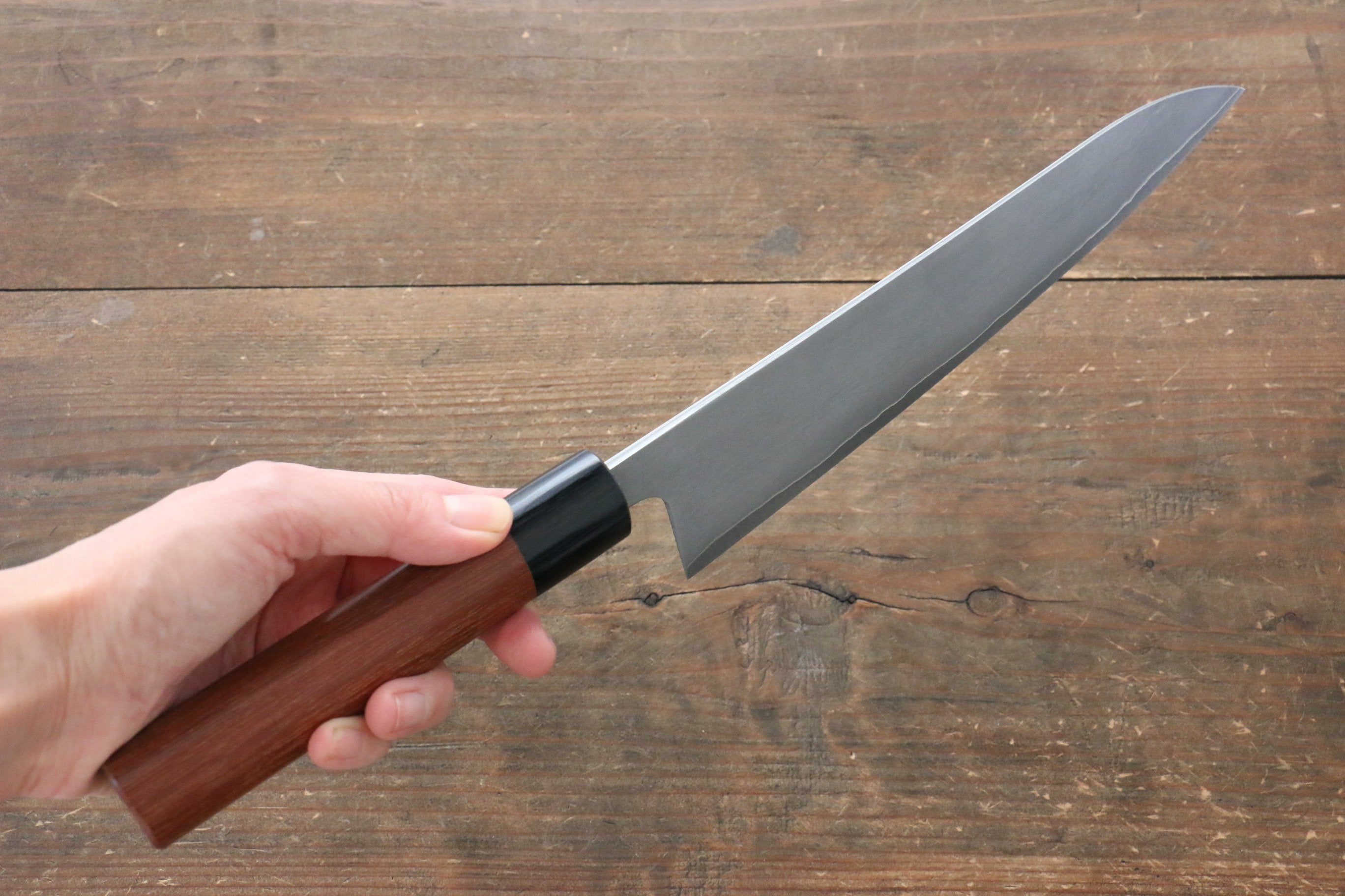 Shungo Ogata Silver Steel No.3 Damascus Black Finished Gyuto 210mm Jarrah Handle - Seisuke Knife