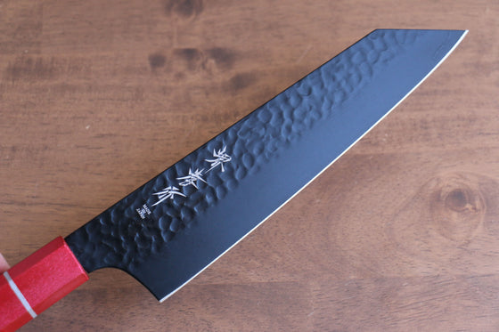 Sakai Takayuki Kurokage VG10 Hammered Teflon Coating Kengata Gyuto 190mm Live oak Lacquered (Kouseki) Handle - Seisuke Knife